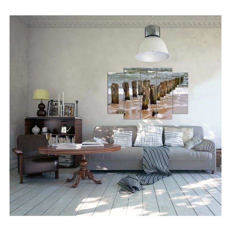 Kanva no 5 daļām - Type B, Breakwaters On The Beach Home Trends DECO