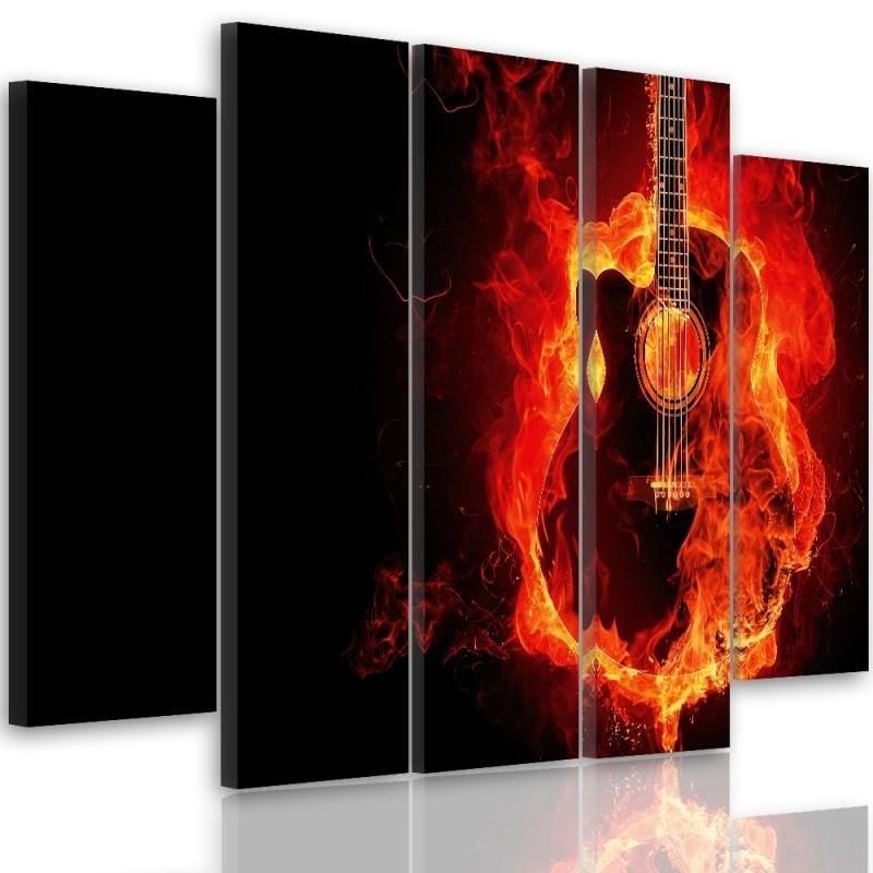 Kanva no 5 daļām - Type B, Burning Guitar Home Trends DECO