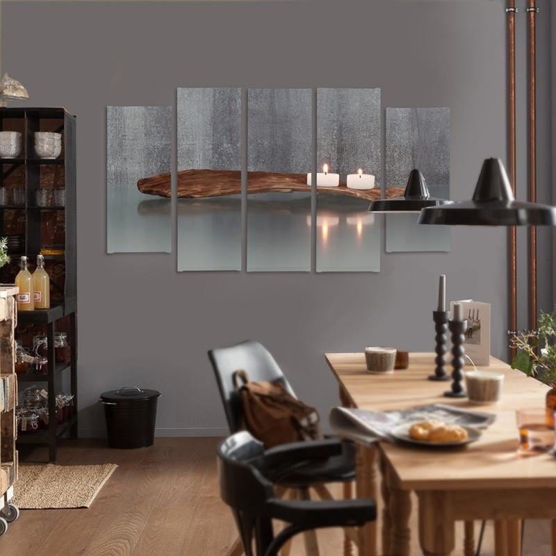 Kanva no 5 daļām - Type B, Candles Home Trends DECO