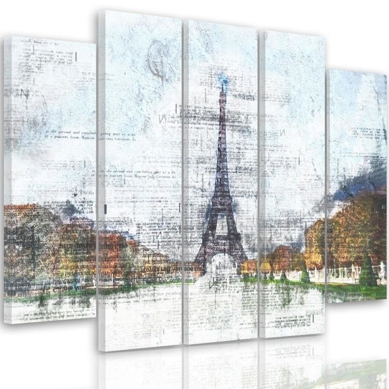 Kanva no 5 daļām - Type B, Eiffel Tower 6 Home Trends DECO