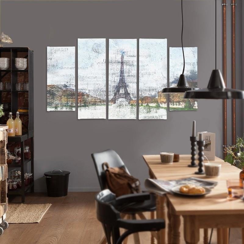 Kanva no 5 daļām - Type B, Eiffel Tower 6 Home Trends DECO