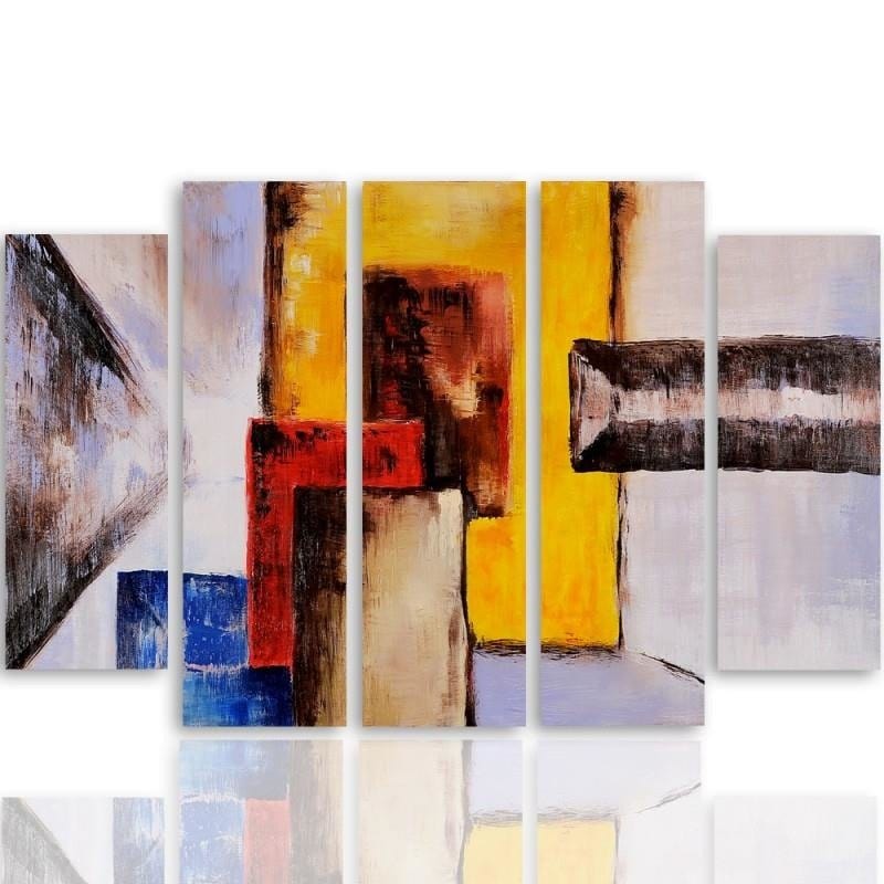 Kanva no 5 daļām - Type B, Figures - Abstraction Home Trends DECO