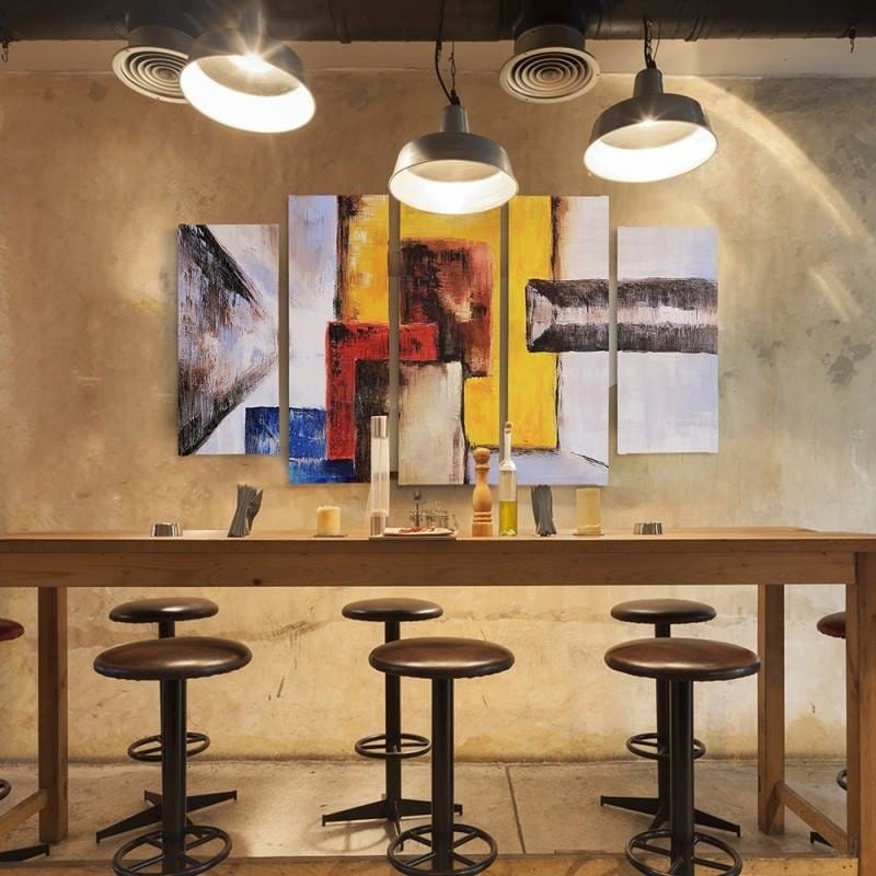 Kanva no 5 daļām - Type B, Figures - Abstraction  Home Trends DECO