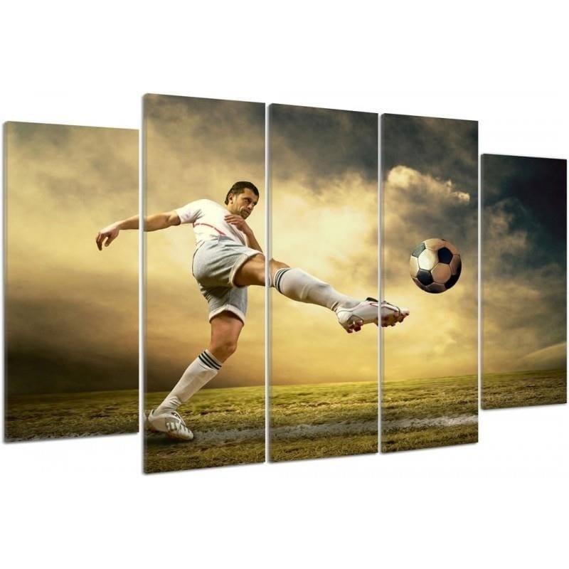 Kanva no 5 daļām - Type B, Firing Volleys Football Home Trends DECO