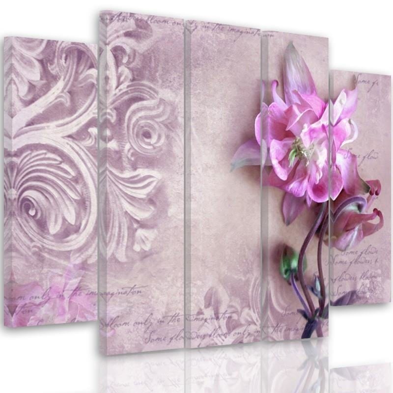 Kanva no 5 daļām - Type B, Flower Motif - Analogy Home Trends DECO
