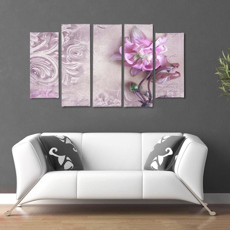 Kanva no 5 daļām - Type B, Flower Motif - Analogy Home Trends DECO