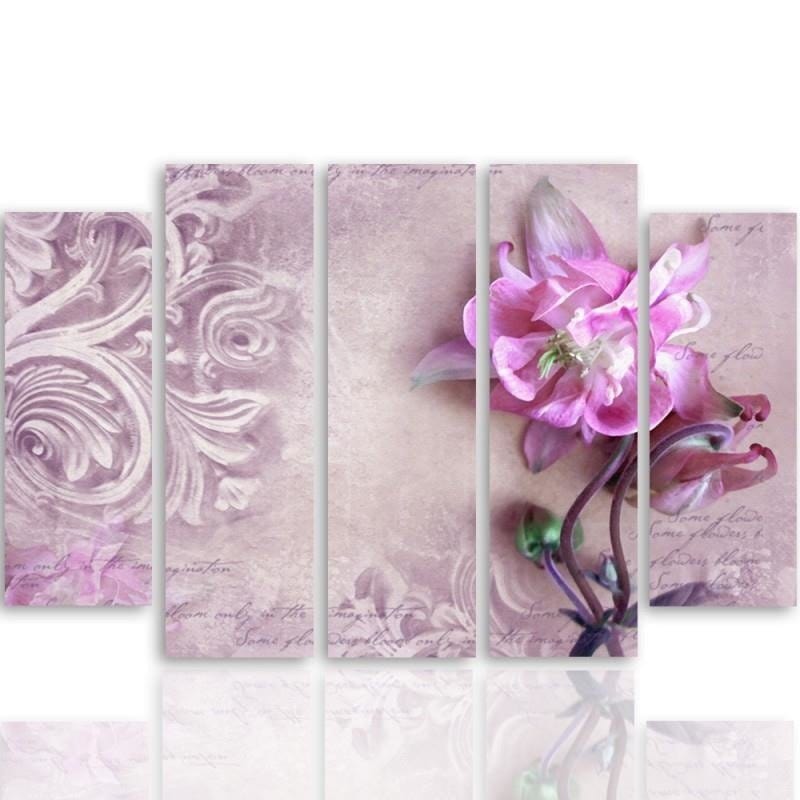 Kanva no 5 daļām - Type B, Flower Motif - Analogy Home Trends DECO