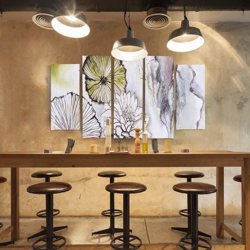 Kanva no 5 daļām - Type B, Flowers - Abstraction  Home Trends DECO