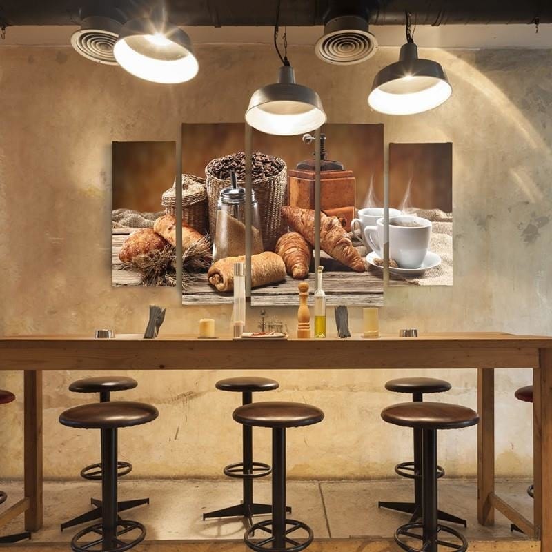 Kanva no 5 daļām - Type B, French Breakfast Home Trends DECO