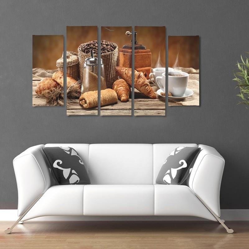 Kanva no 5 daļām - Type B, French Breakfast Home Trends DECO