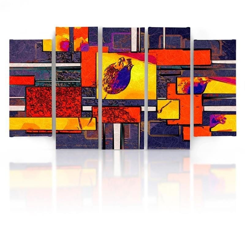 Kanva no 5 daļām - Type B, Geometric Abstraction 1 Home Trends DECO
