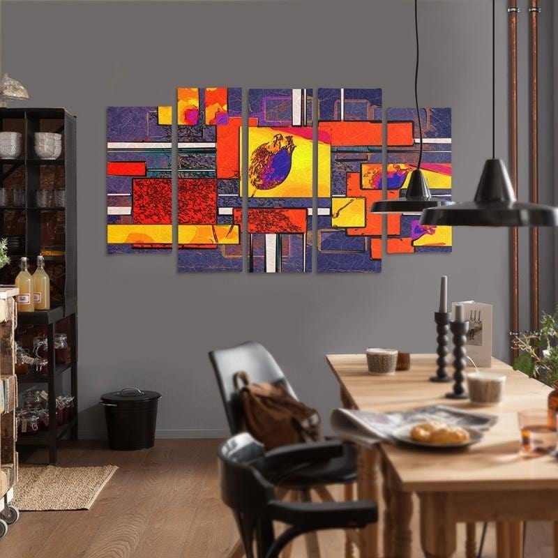 Kanva no 5 daļām - Type B, Geometric Abstraction 1  Home Trends DECO