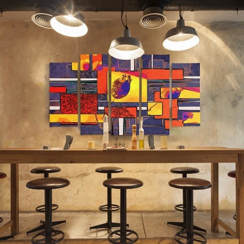 Kanva no 5 daļām - Type B, Geometric Abstraction 1  Home Trends DECO