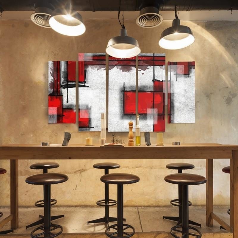 Kanva no 5 daļām - Type B, Geometric Abstraction 5  Home Trends DECO