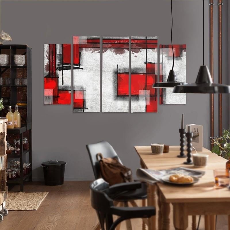 Kanva no 5 daļām - Type B, Geometric Abstraction 5  Home Trends DECO