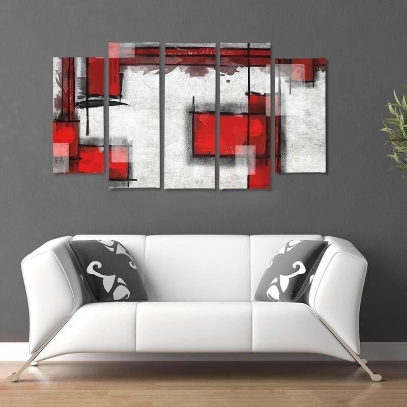 Kanva no 5 daļām - Type B, Geometric Abstraction 5  Home Trends DECO