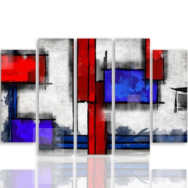 Kanva no 5 daļām - Type B, Geometric Abstraction 6 Home Trends DECO