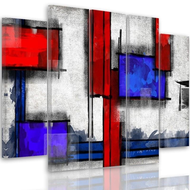 Kanva no 5 daļām - Type B, Geometric Abstraction 6 Home Trends DECO