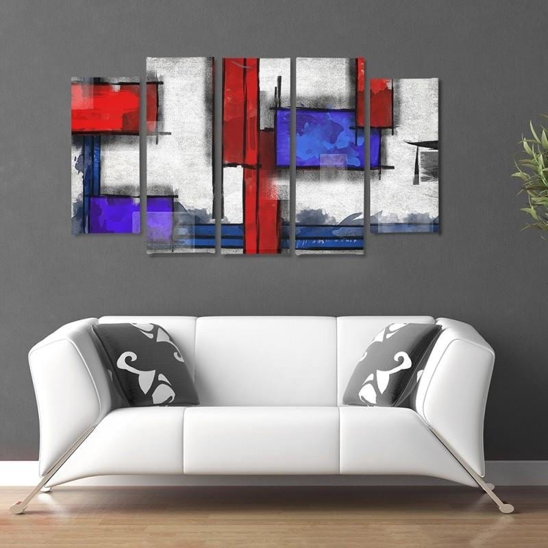 Kanva no 5 daļām - Type B, Geometric Abstraction 6  Home Trends DECO