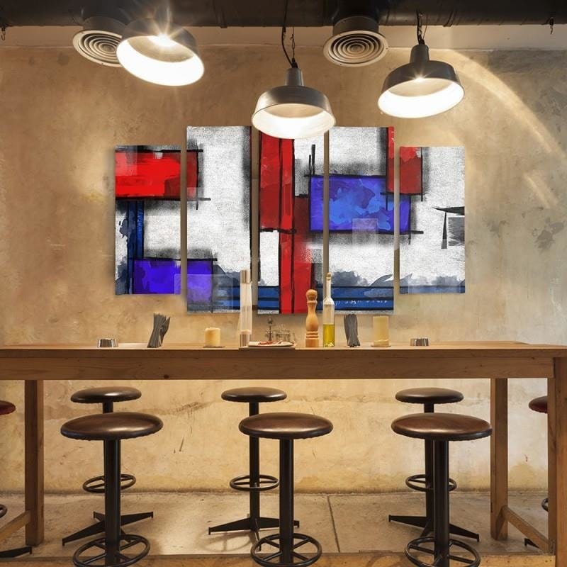 Kanva no 5 daļām - Type B, Geometric Abstraction 6  Home Trends DECO