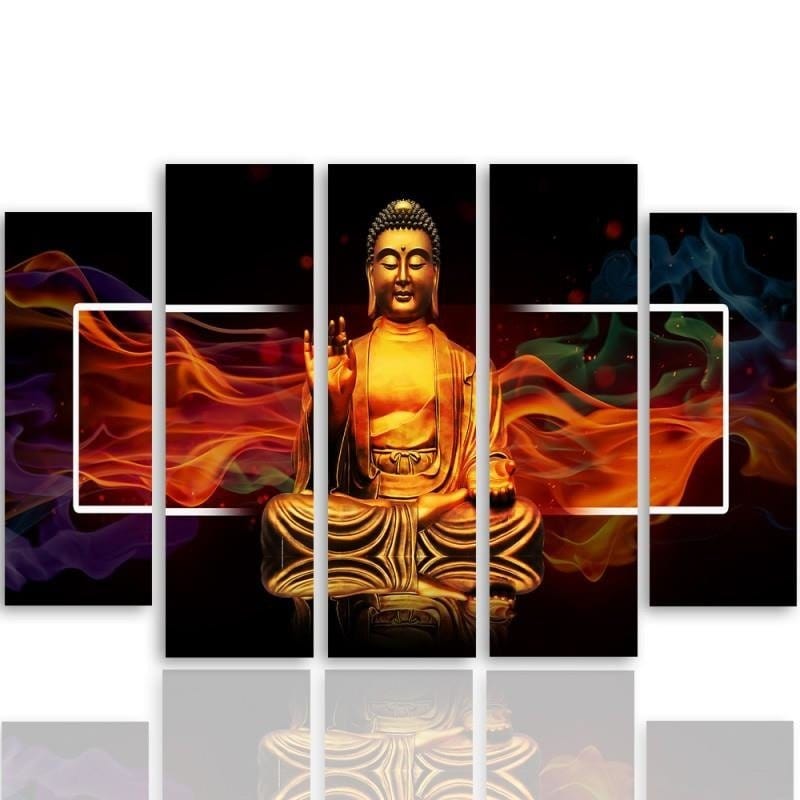 Kanva no 5 daļām - Type B, Golden Buddha 2 Home Trends DECO