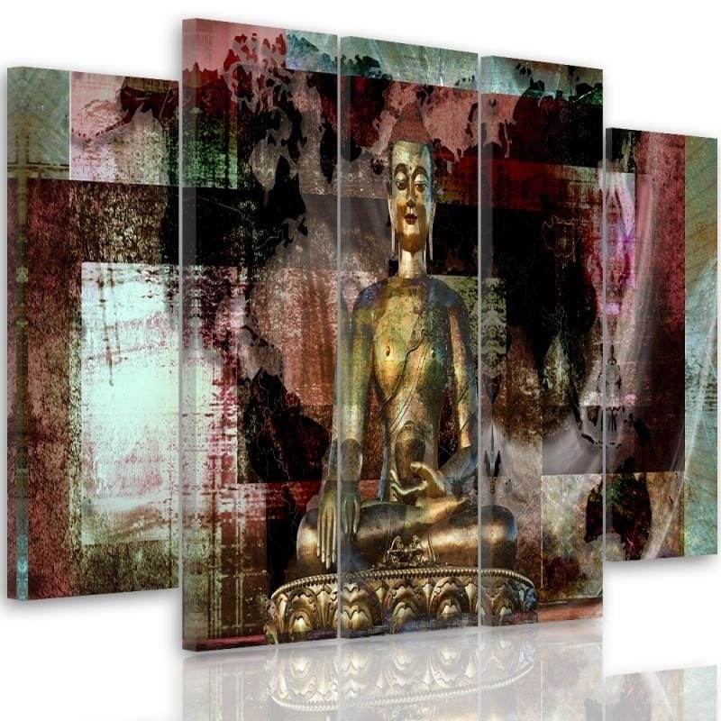 Kanva no 5 daļām - Type B, Golden Buddha 3 Home Trends DECO