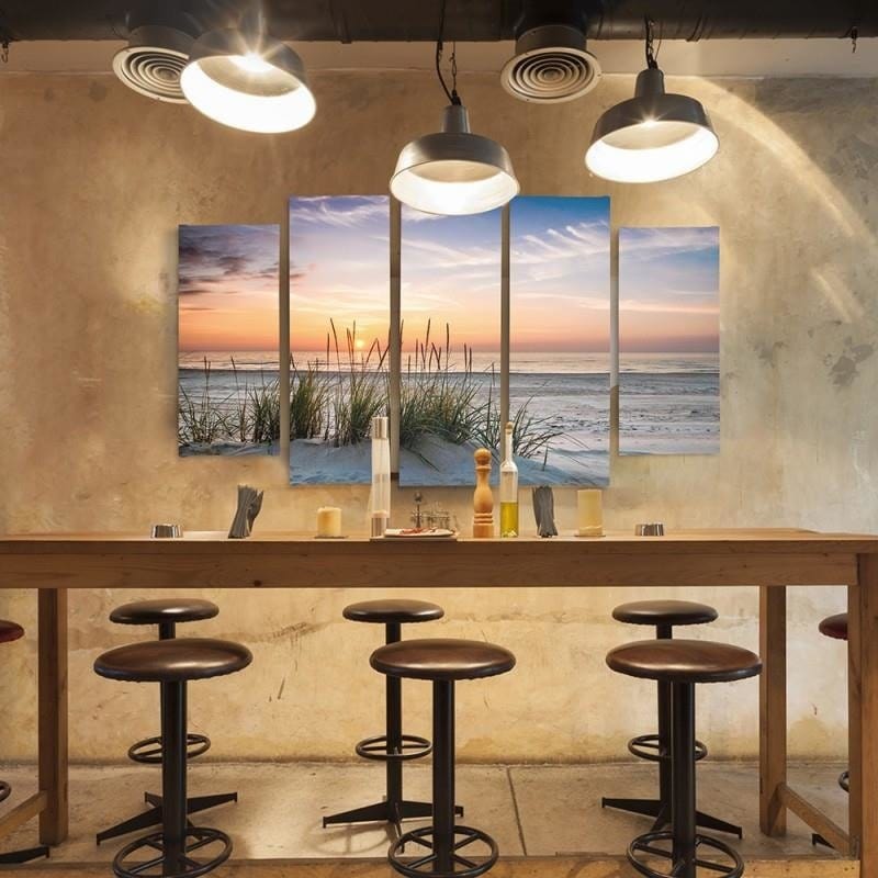 Kanva no 5 daļām - Type B, Grass On The Beach Home Trends DECO