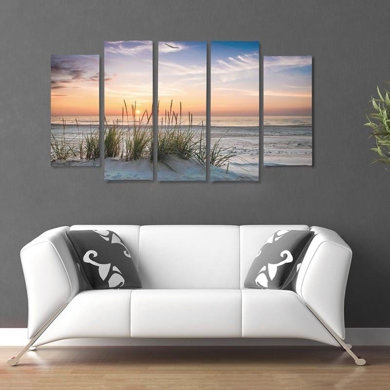 Kanva no 5 daļām - Type B, Grass On The Beach Home Trends DECO