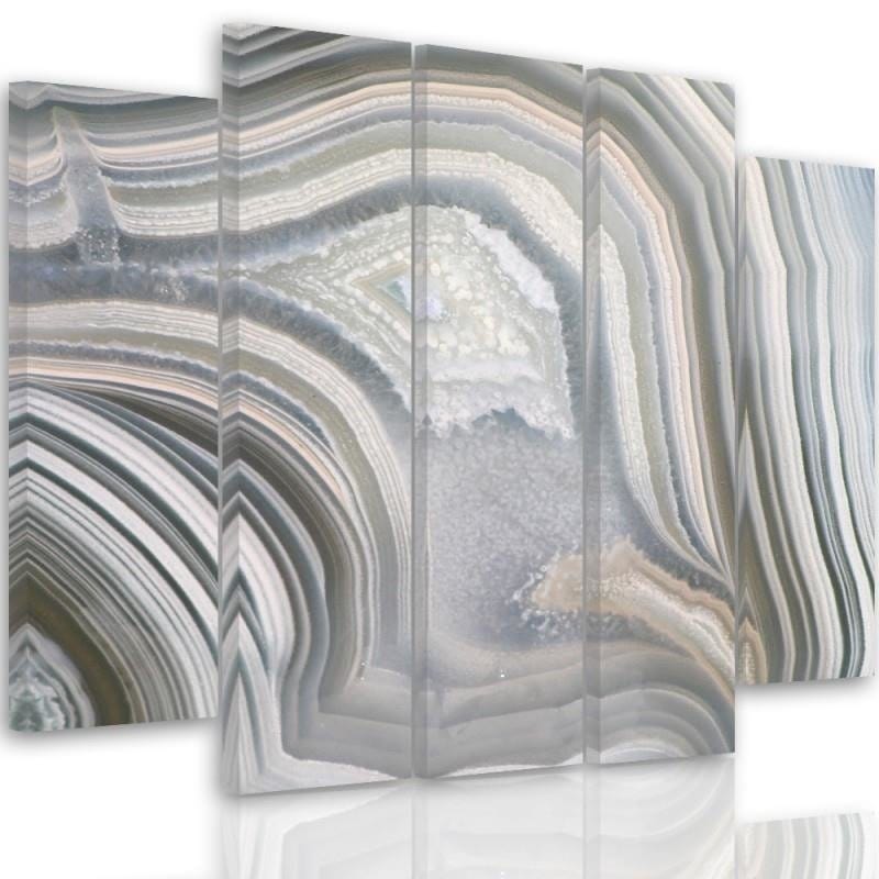 Kanva no 5 daļām - Type B, Gray Abstraction Home Trends DECO