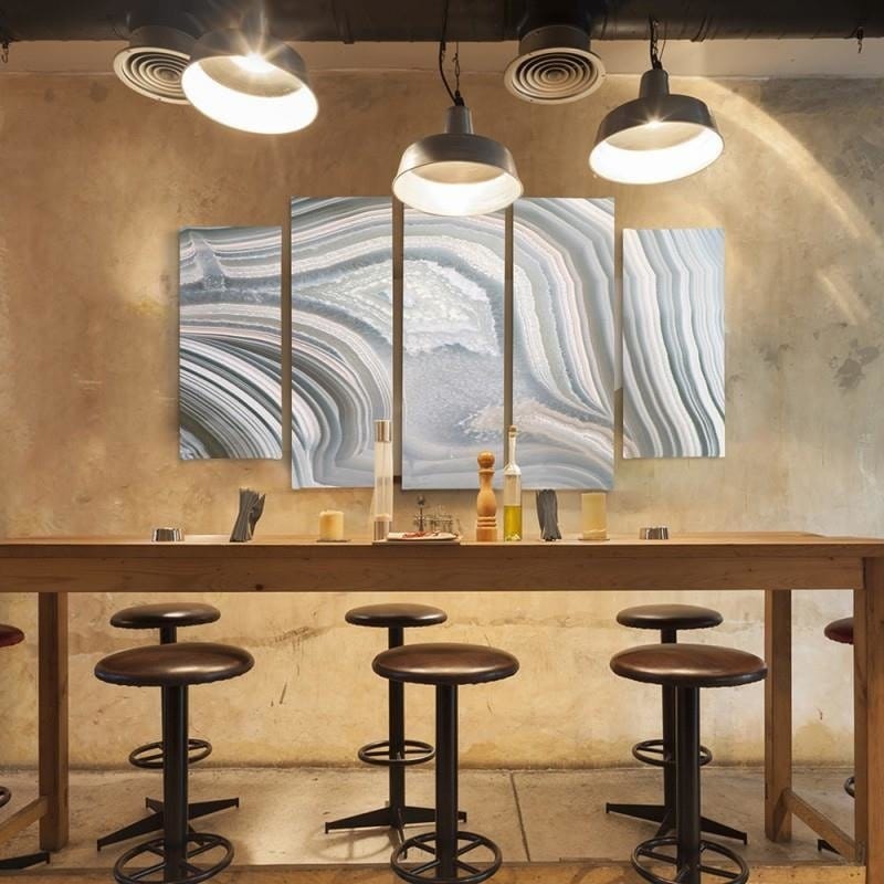 Kanva no 5 daļām - Type B, Gray Abstraction  Home Trends DECO