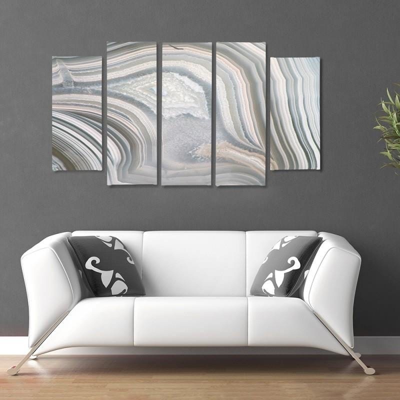 Kanva no 5 daļām - Type B, Gray Abstraction  Home Trends DECO