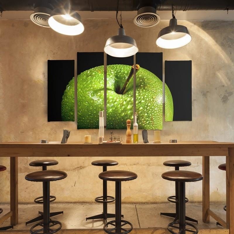 Kanva no 5 daļām - Type B, Green Apple Home Trends DECO