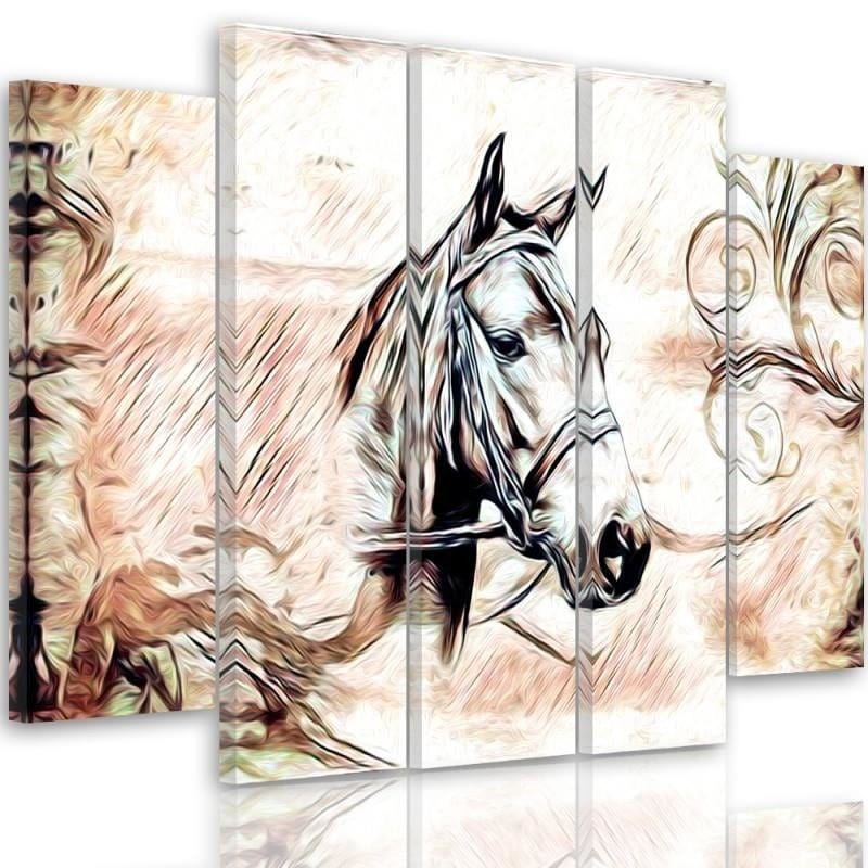 Kanva no 5 daļām - Type B, Horse Head 3 Home Trends DECO