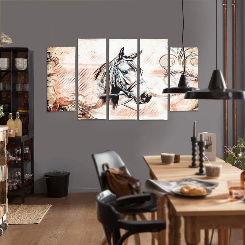 Kanva no 5 daļām - Type B, Horse Head 3 Home Trends DECO