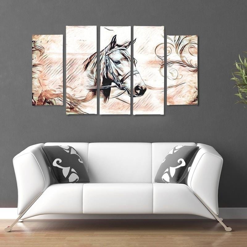 Kanva no 5 daļām - Type B, Horse Head 3 Home Trends DECO