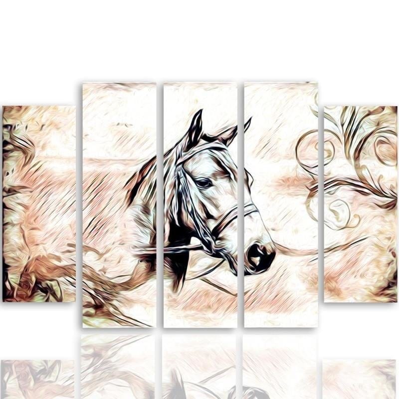 Kanva no 5 daļām - Type B, Horse Head 3 Home Trends DECO
