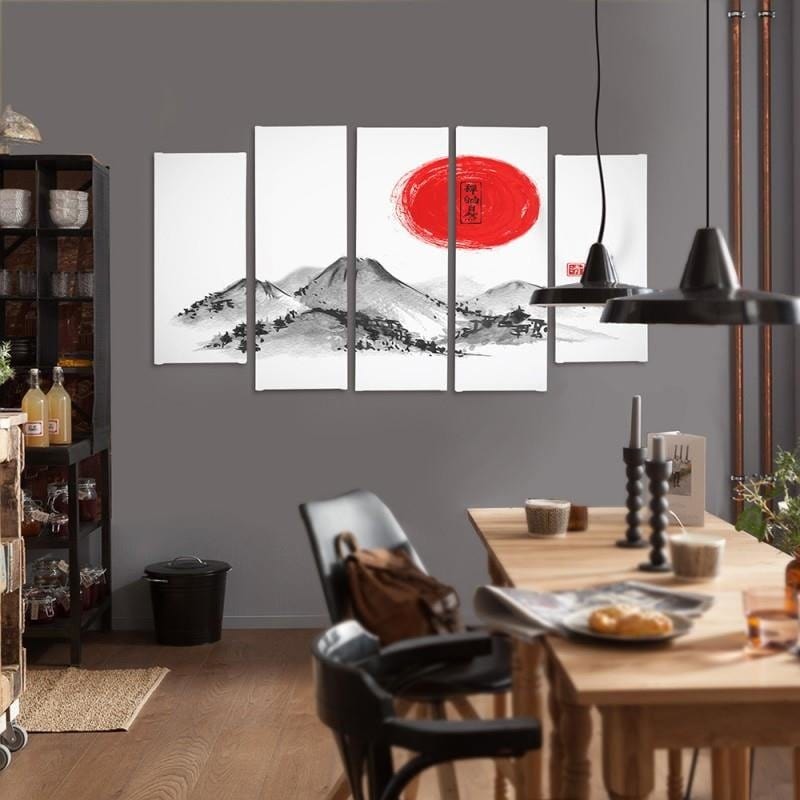 Kanva no 5 daļām - Type B, Japan Landscape 3 Home Trends DECO