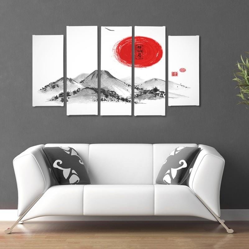 Kanva no 5 daļām - Type B, Japan Landscape 3 Home Trends DECO