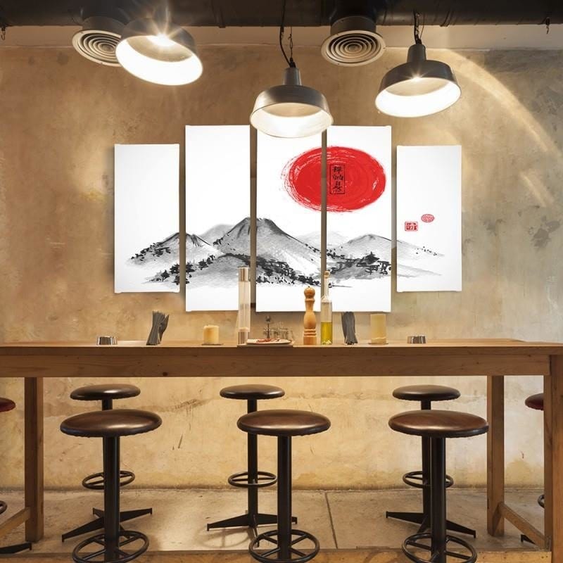 Kanva no 5 daļām - Type B, Japan Landscape 3 Home Trends DECO
