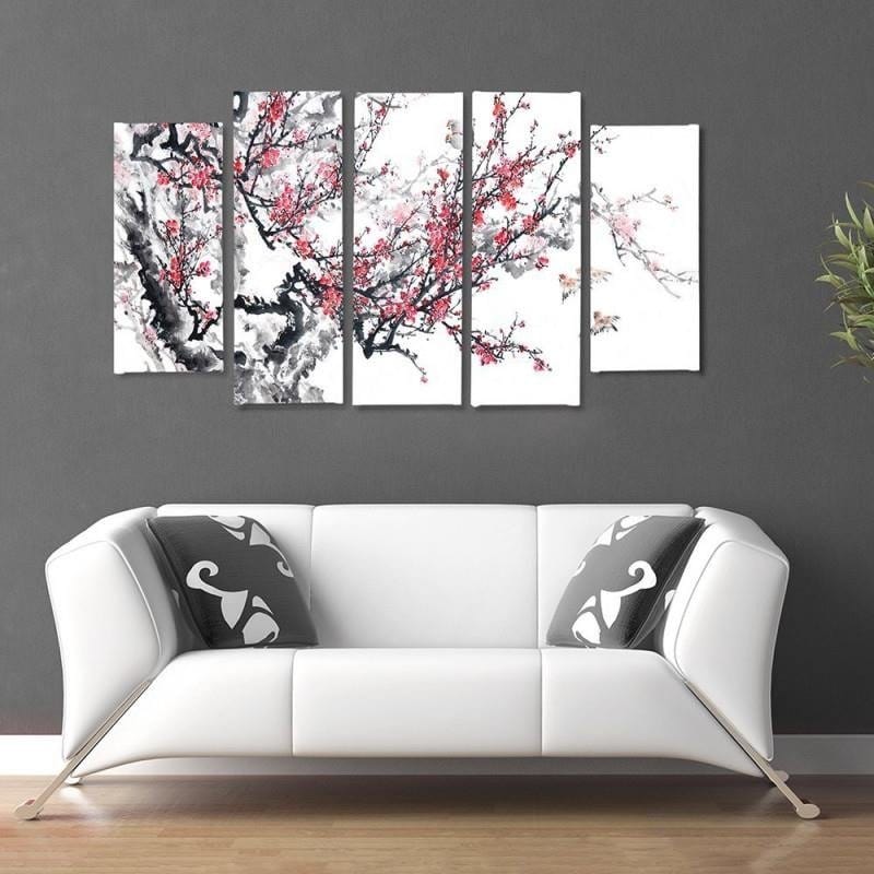 Kanva no 5 daļām - Type B, Japanese Cherry Home Trends DECO