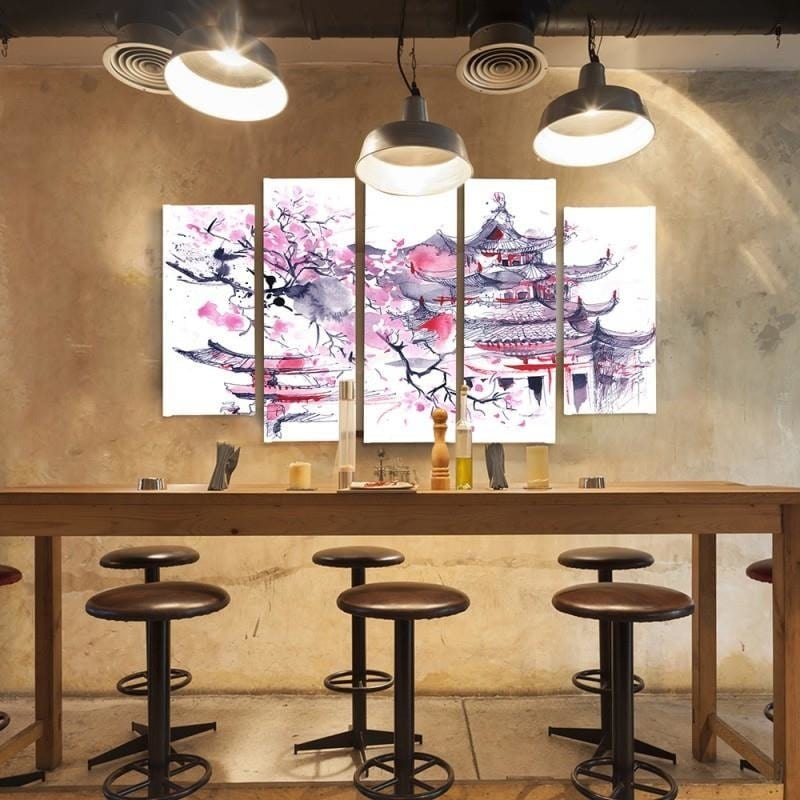 Kanva no 5 daļām - Type B, Japanese Landscape Home Trends DECO