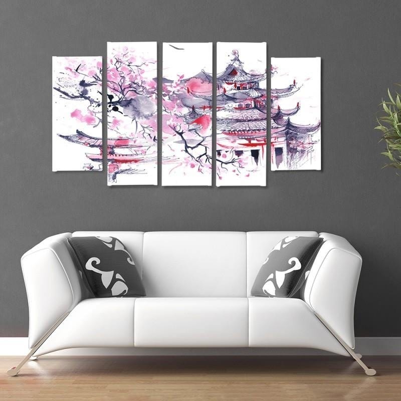 Kanva no 5 daļām - Type B, Japanese Landscape Home Trends DECO