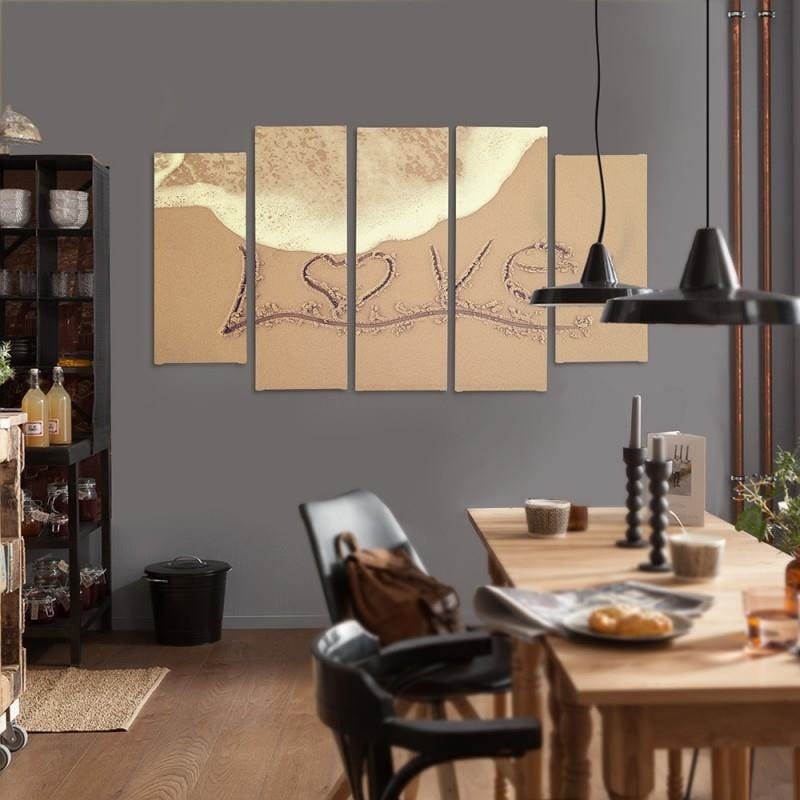 Kanva no 5 daļām - Type B, Love In The Sand Home Trends DECO