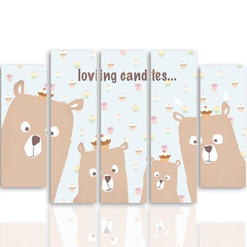 Kanva no 5 daļām - Type B, Loving Candies Home Trends DECO