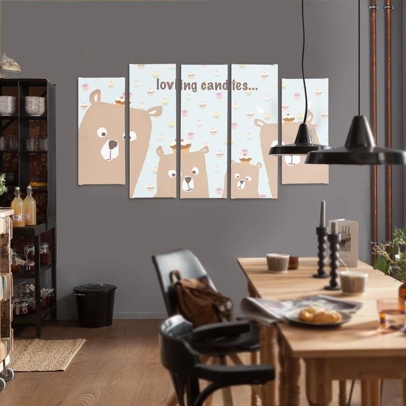 Kanva no 5 daļām - Type B, Loving Candies  Home Trends DECO