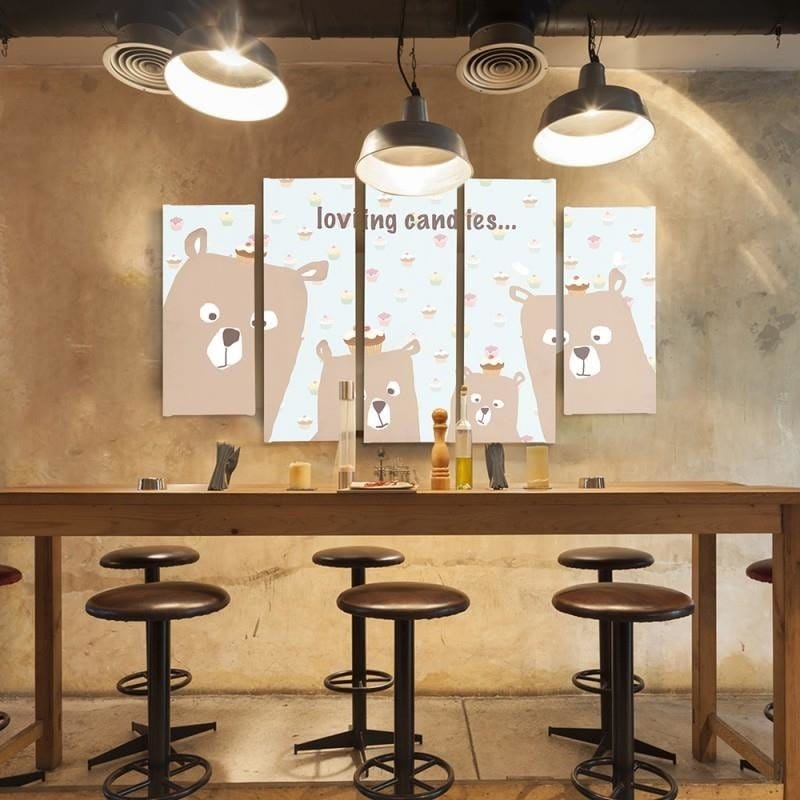 Kanva no 5 daļām - Type B, Loving Candies  Home Trends DECO