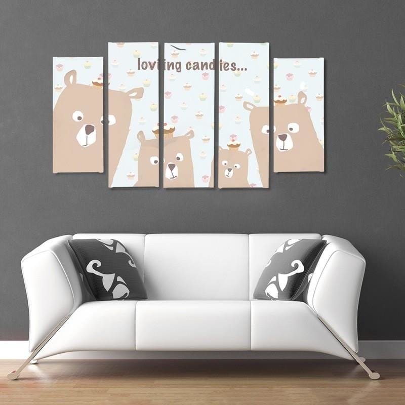 Kanva no 5 daļām - Type B, Loving Candies  Home Trends DECO