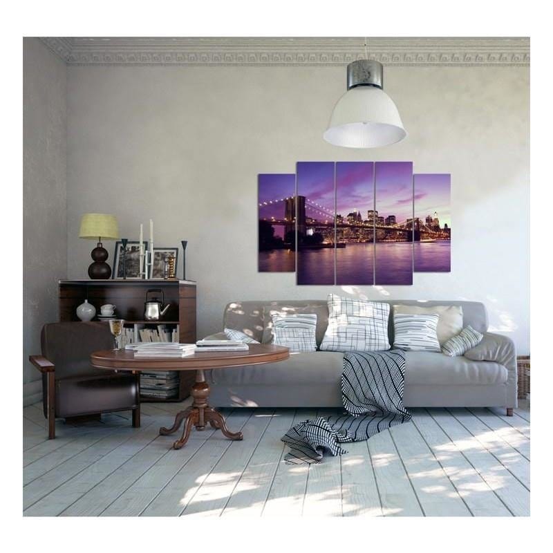 Kanva no 5 daļām - Type B, Manhattan At Sunset  Home Trends DECO