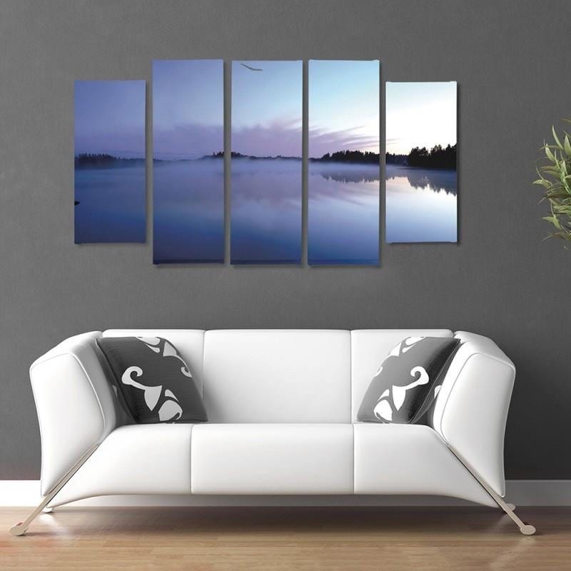 Kanva no 5 daļām - Type B, Mist Over The Lake Home Trends DECO