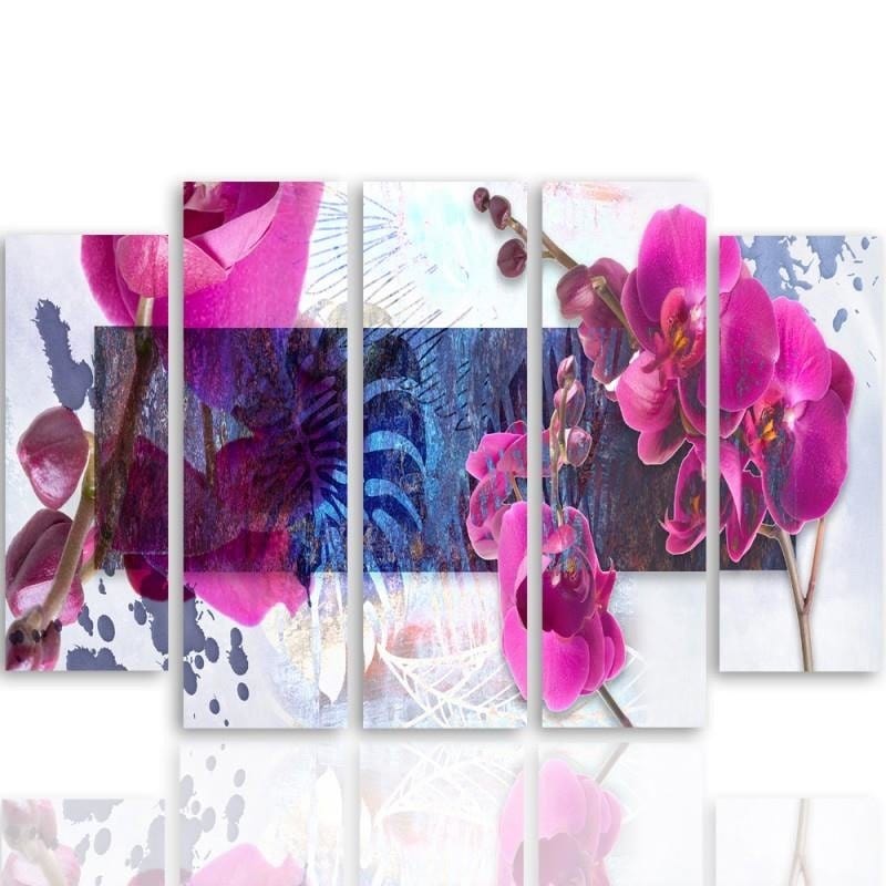 Kanva no 5 daļām - Type B, Orchid Composition 1 Home Trends DECO
